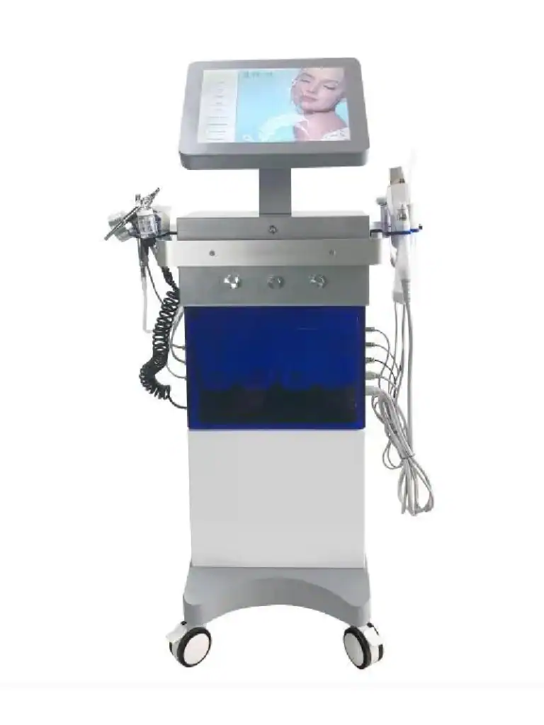 Front view of a professional HydraBeauty device for skin cleansing