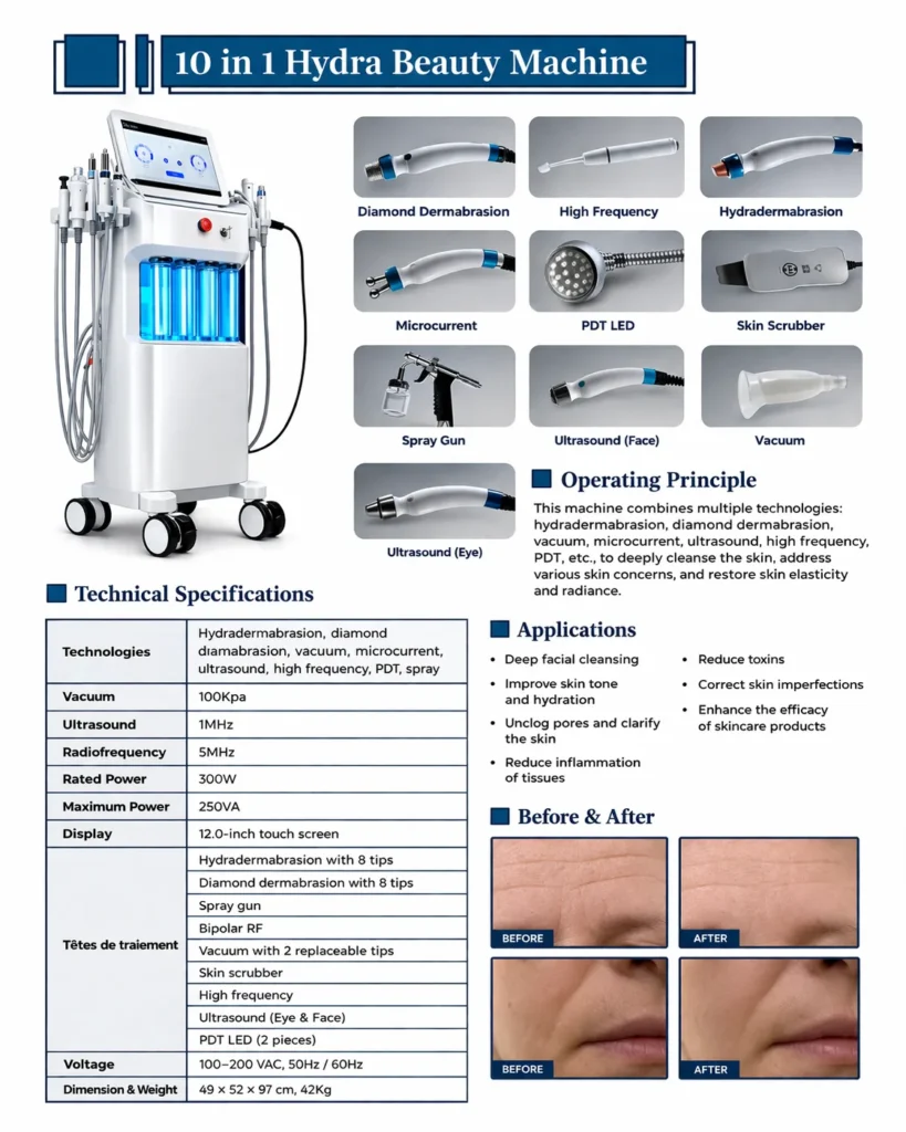 Detailed HydraBeauty brochure